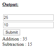 Skillpundit: JavaScript Program to find Addition and Subtraction of two numbers