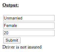 Skillpundit: JavaScript Program to Determine Whether A Company Insured Driver or Not
