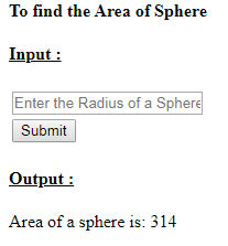 SkillPundit: PHP To find Area of a Sphere