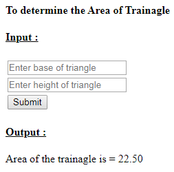 SkillPundit: PHP To Determine Area of Triangle Using Base and Height Values