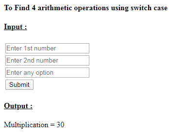 SkillPundit: PHP To Perform Arithmetic Operations Using Switch Case