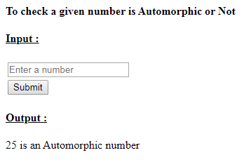 SkillPundit: PHP To Check Whether the Given Number is Automorphic or Not