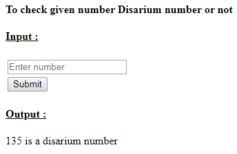 SkillPundit: PHP To Check Whether the Given Number is Disarium or Not