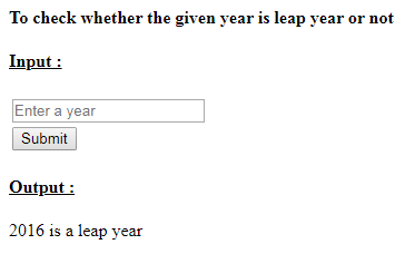 SkillPundit: PHP To Check Whether the Given Year is Leap Year or Not