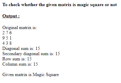 SkillPundit: PHP To Check Given Matrix is Magic Square or Not