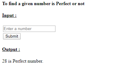 SkillPundit: PHP To Check Whether the Given Number is Perfect or Not