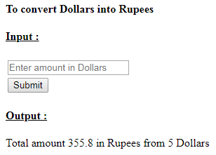 SkillPundit: PHP To Convert Dollars into Rupees