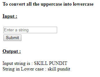 SkillPundit: PHP To convert all uppercase into lowercase