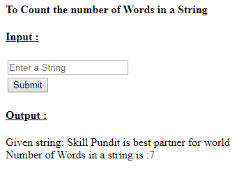 SkillPundit: PHP To find number of words from given text