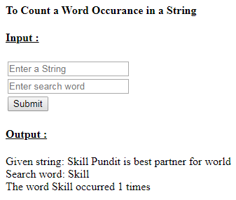SkillPundit: PHP To find number of words repeated in given text