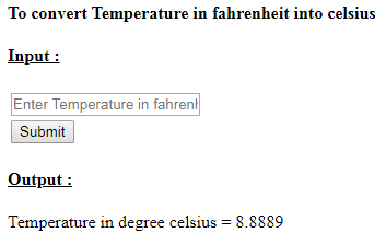 SkillPundit: PHP To Convert temperature in fahrenheit into celsius