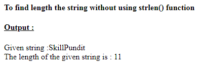 skillpundit: PHP To find the length of the given string using static
