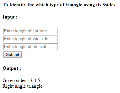 SkillPundit: PHP To Identify the Which Type of Triangle Using its Three Sides