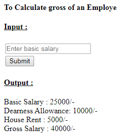 SkillPundit: PHP To Calculate Gross Salary of an Employee