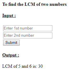 SkillPundit: PHP To find LCM of given two numbers