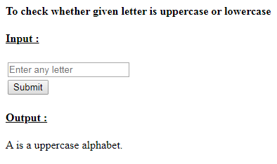 SkillPundit: PHP To Find out Whether Given Character is Uppercase or Lowercase Letter