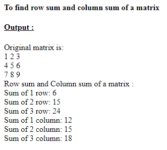 SkillPundit: PHP To find Row sum and Column sum of given matrix