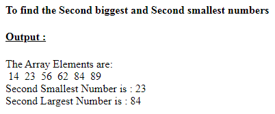 SkillPundit: PHP Find the second biggest and second smallest of the given numbers