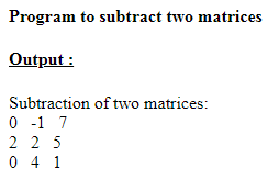 SkillPundit: PHP Subtraction of two matrices