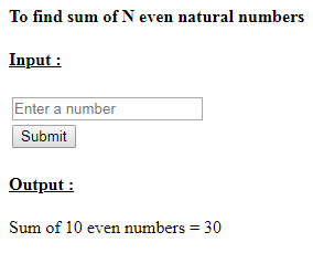 SkillPundit: PHP To Find the Sum of N even Numbers