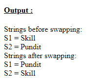 Interchanging the contents of two variables witout using temporary variable SkillPundit