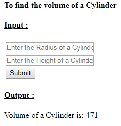 SkillPundit: PHP To find Volume of a Cylinder