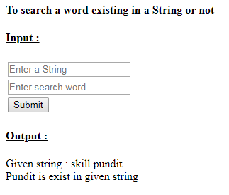 SkillPundit: PHP To Find Whether the Word Existing in Given String or Not