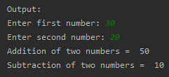To find Addition and Subtraction of two numbers SkillPundit