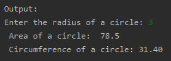 To find Area and circumference of circle SkillPundit