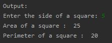 To find Area and Perimeter of a square SkillPundit