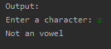 To read vowel character and print it using Switch Case SkillPundit