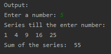 To find the Series of Square of numbers for nth Series 1+4+9+16+25+.....+n  SkillPundit