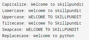 SkillPundit: Python-String-Functions