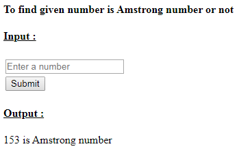 SkillPundit: PHP To Check Whether the Given Number is Armstrong or Not