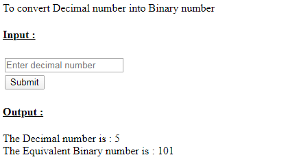 SkillPundit: PHP To Convert Decimal Number into Binary Number
