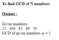 SkillPundit: PHP To Find GCD of Given N numbers