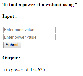SkillPundit: PHP To Find the Power of a Given Number Without Using Multiplication
