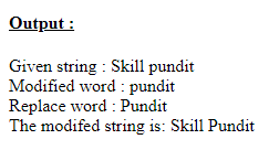 SkillPundit: PHP To Replace a Particular Word in a Given String