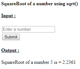 SkillPundit: PHP To find Square root of a number using sqrt()