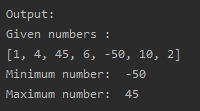 To find the minimum and maximum of given numbers SkillPundit