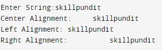 SkillPundit: Python-Strings-Formatting
